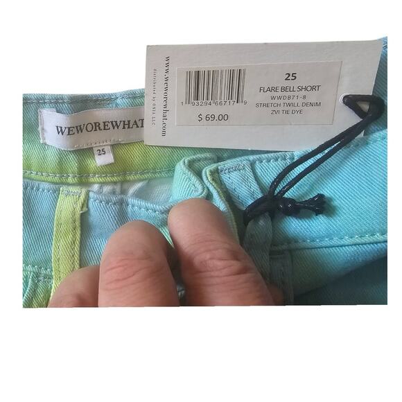 WeWoreWhat Flare Bell Shorts Size 25  Tie Dye NWT - Picture 5 of 8